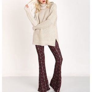 NEW Show Me Your Mumu Mellow Roll Neck Sweater Sz S Long Sleeve Wool Blend Knit